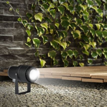 Candeeiro exterior LED LED/12W/100-240V IP65 4000K preto
