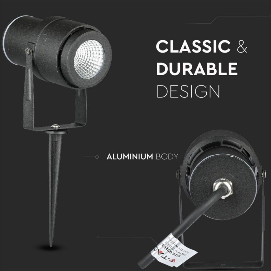 Candeeiro exterior LED LED/12W/100-240V IP65 4000K preto