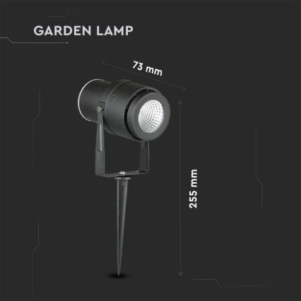 Candeeiro exterior LED LED/12W/100-240V IP65 4000K preto