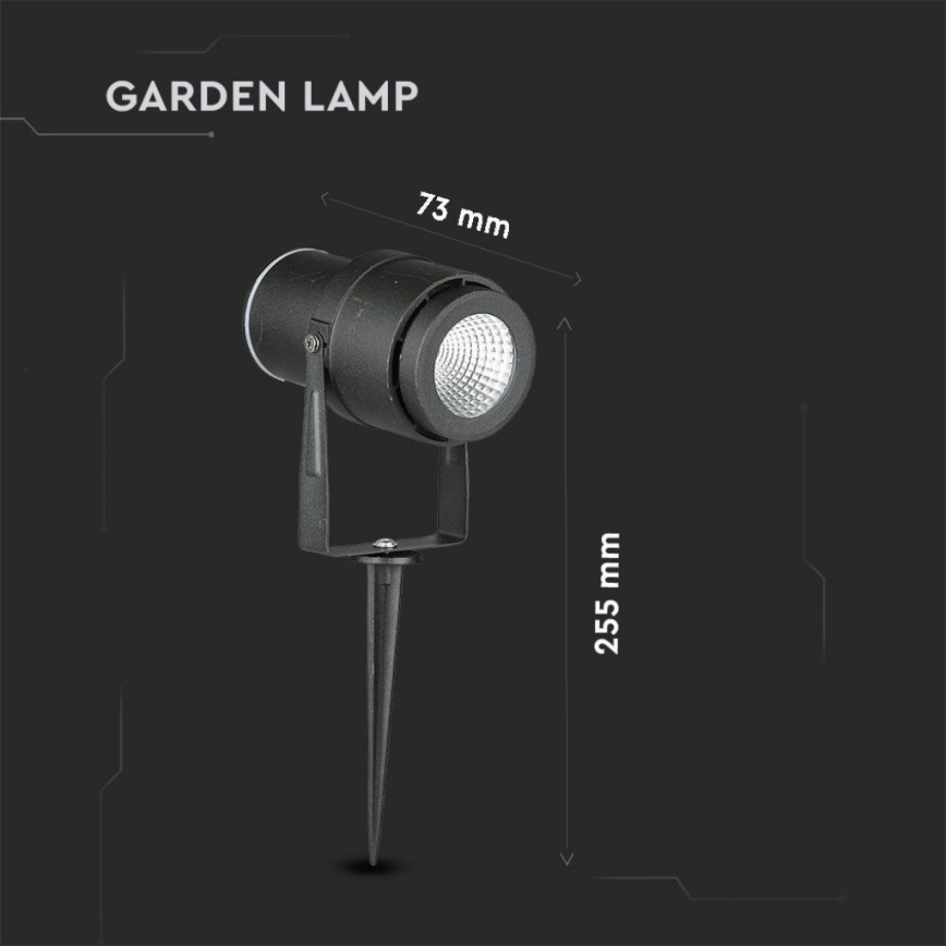 Candeeiro exterior LED LED/12W/100-240V IP65 4000K preto