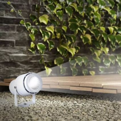 Candeeiro exterior LED LED/12W/100-240V IP65 branco - iluminação verde