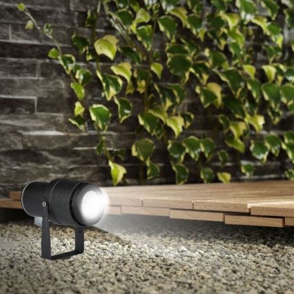 Candeeiro exterior LED LED/12W/100-240V IP65 preto - luz verde