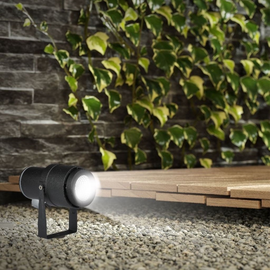Candeeiro exterior LED LED/12W/100-240V IP65 preto - luz verde
