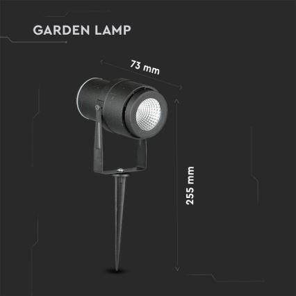 Candeeiro exterior LED LED/12W/100-240V IP65 preto - luz verde