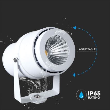 Candeeiro exterior LED LED/12W/110-240V IP65 3000K branco