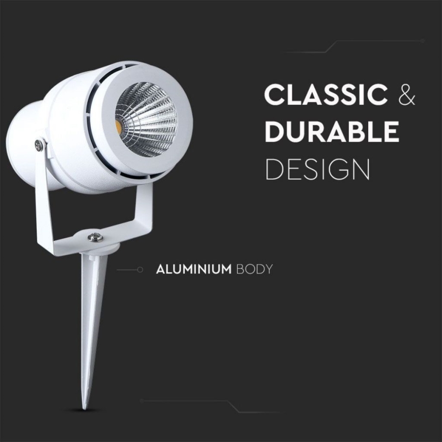 Candeeiro exterior LED LED/12W/110-240V IP65 3000K branco