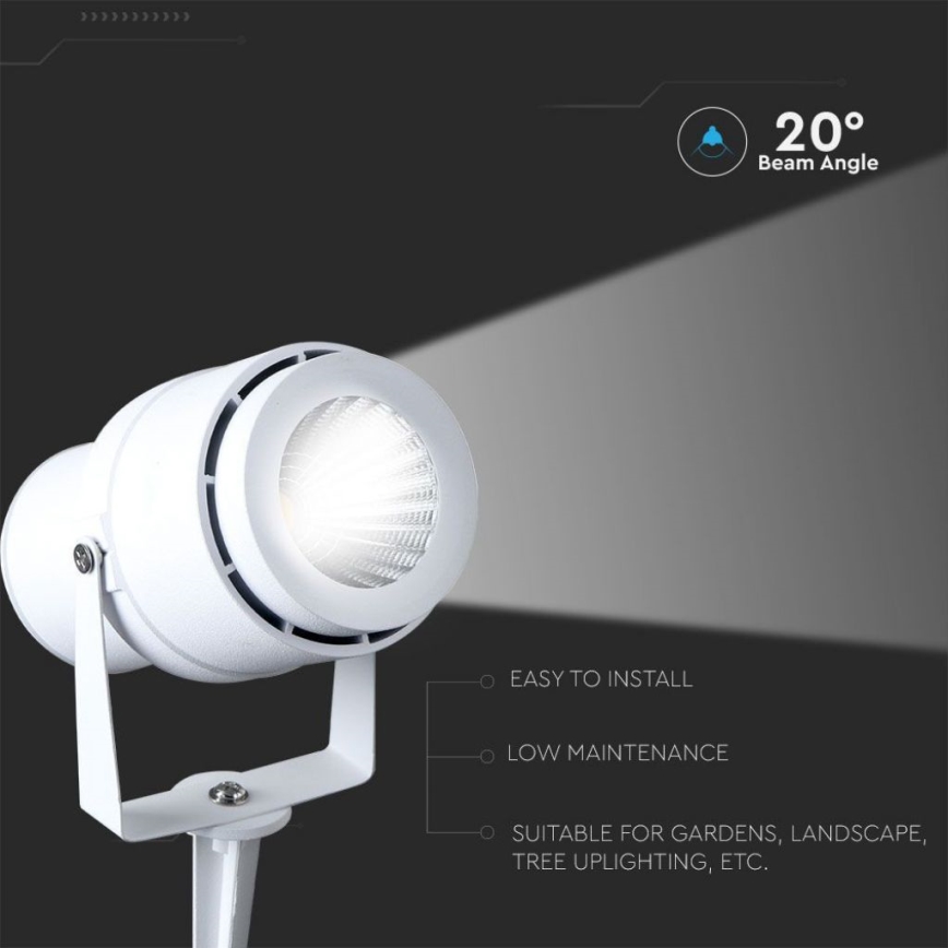 Candeeiro exterior LED LED/12W/110-240V IP65 3000K branco
