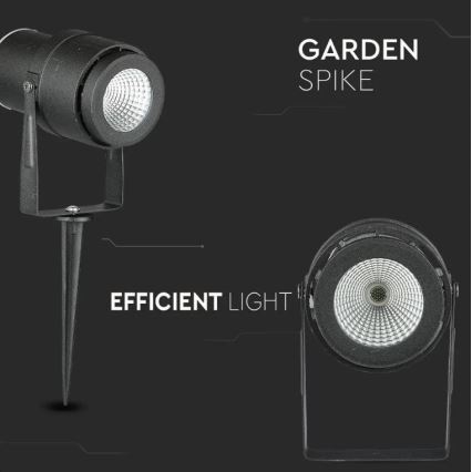 Candeeiro exterior LED LED/12W/230V 3000K preto IP65