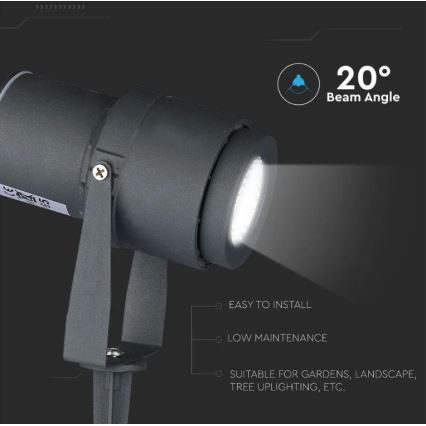 Candeeiro exterior LED LED/12W/230V 4000K antracite IP65