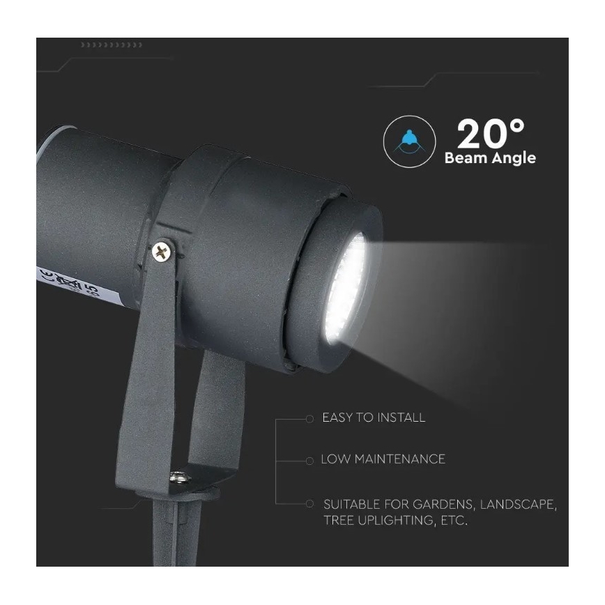 Candeeiro exterior LED LED/12W/230V 4000K antracite IP65