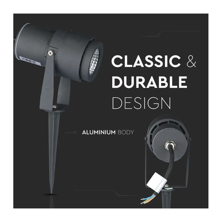 Candeeiro exterior LED LED/12W/230V 4000K antracite IP65