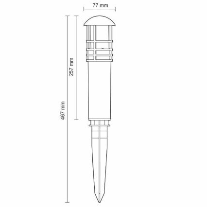 Candeeiro exterior LED LED/3W/230V 2800K IP65