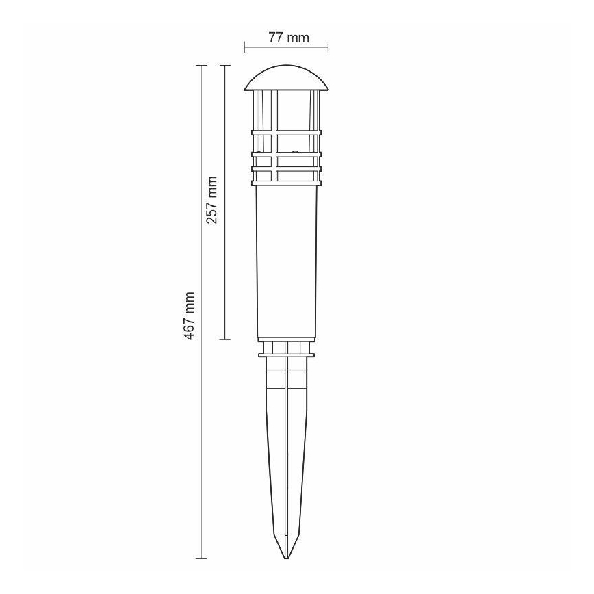 Candeeiro exterior LED LED/3W/230V 2800K IP65
