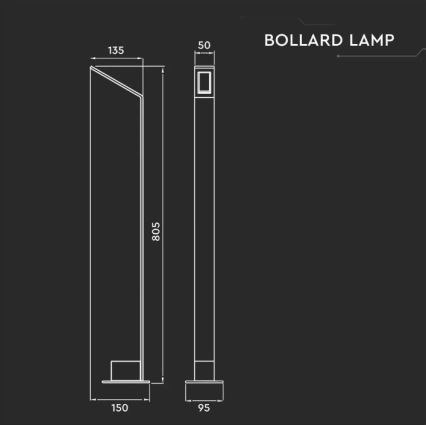 Candeeiro exterior LED LED/6W/230V IP65 antracite