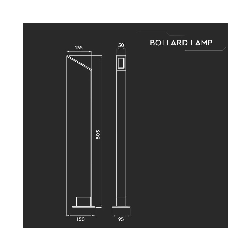 Candeeiro exterior LED LED/6W/230V IP65 antracite