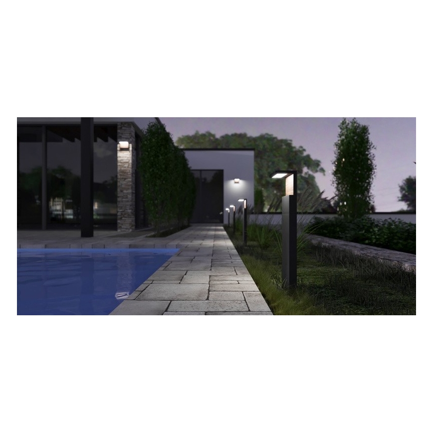 Candeeiro exterior LED NATURA LED/12W/230V 4000K 60 cm IP65 castanho/antracite