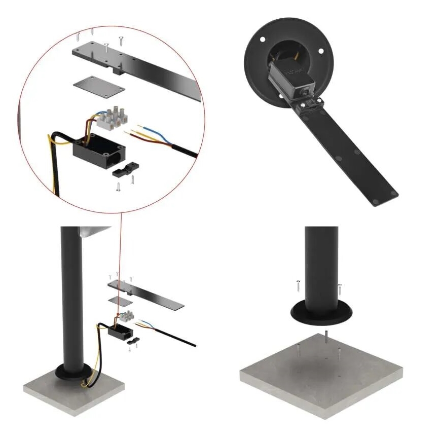 Candeeiro exterior LED NIKA LED/12,5W/230V IP44 80 cm