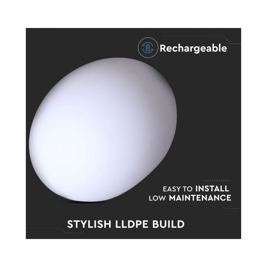 Candeeiro exterior LED RGB com regulação LED/1W/230V 20cm IP67 + CR