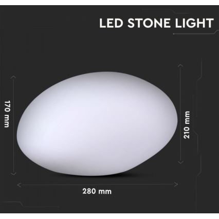 Candeeiro exterior LED RGB com regulação LED/1W/230V 28cm IP67 + CR