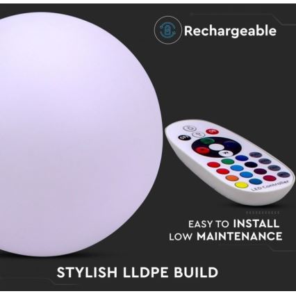 Candeeiro exterior LED RGB com regulação LED/1W/230V 30cm IP67