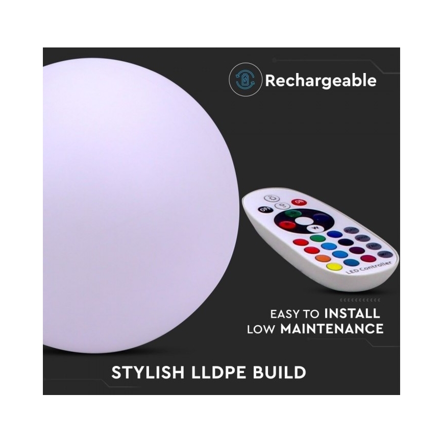 Candeeiro exterior LED RGB com regulação LED/1W/230V 30cm IP67