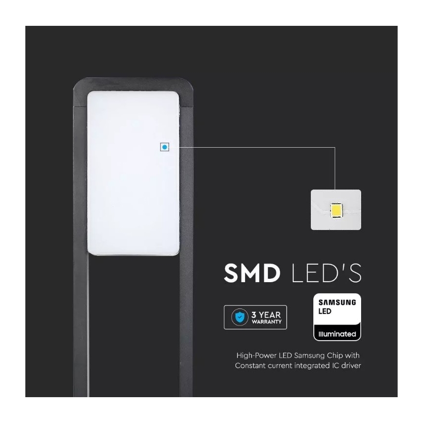 Candeeiro exterior LED SAMSUNG CHIP LED/10W/230V 3000K IP65 preto