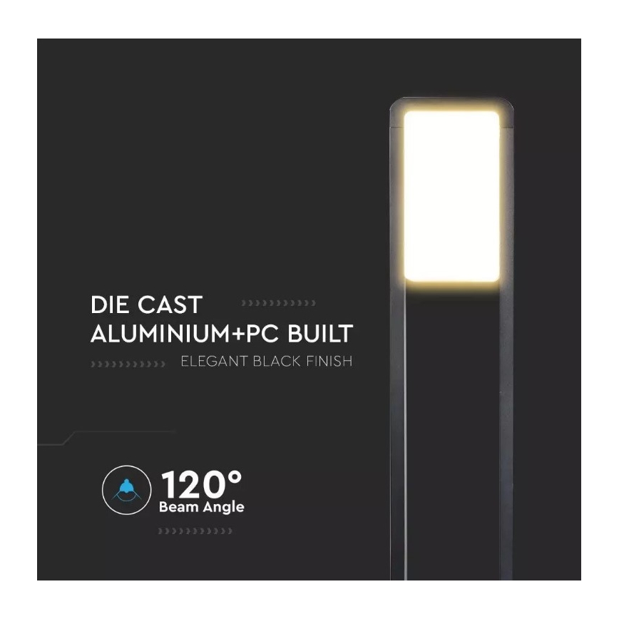 Candeeiro exterior LED SAMSUNG CHIP LED/10W/230V 3000K IP65 preto