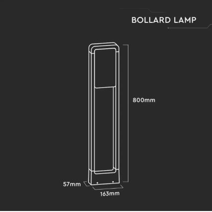 Candeeiro exterior LED SAMSUNG CHIP LED/10W/230V 3000K IP65 preto