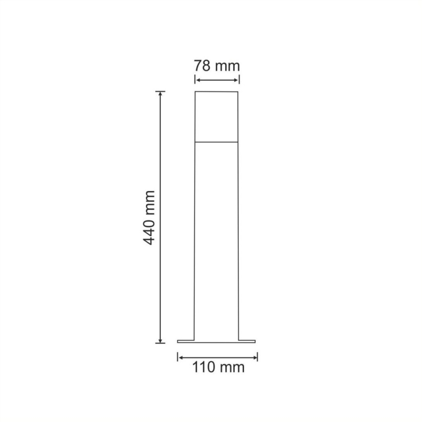 Candeeiro exterior NEW YORK 1xE27/12W/230V IP44 44 cm grafite
