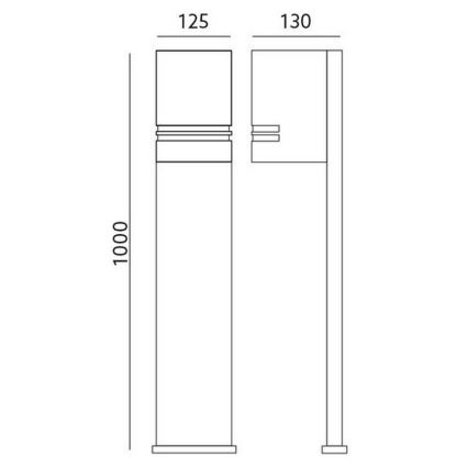 Candeeiro exterior QUAZAR 1xGU10/11W/230V IP44 cinzento