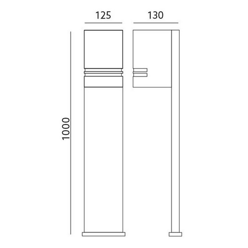 Candeeiro exterior QUAZAR 1xGU10/11W/230V IP44 cinzento