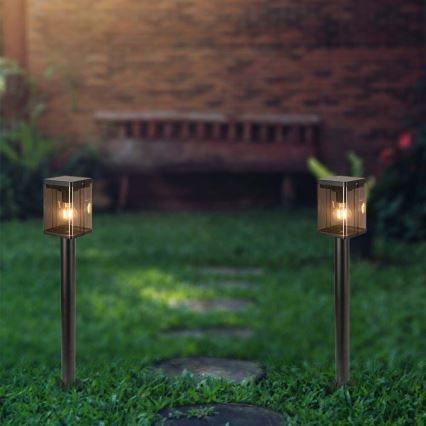 Candeeiro exterior solar LED com sensor LED/2,5W/3,7V 3000K IP54 preto