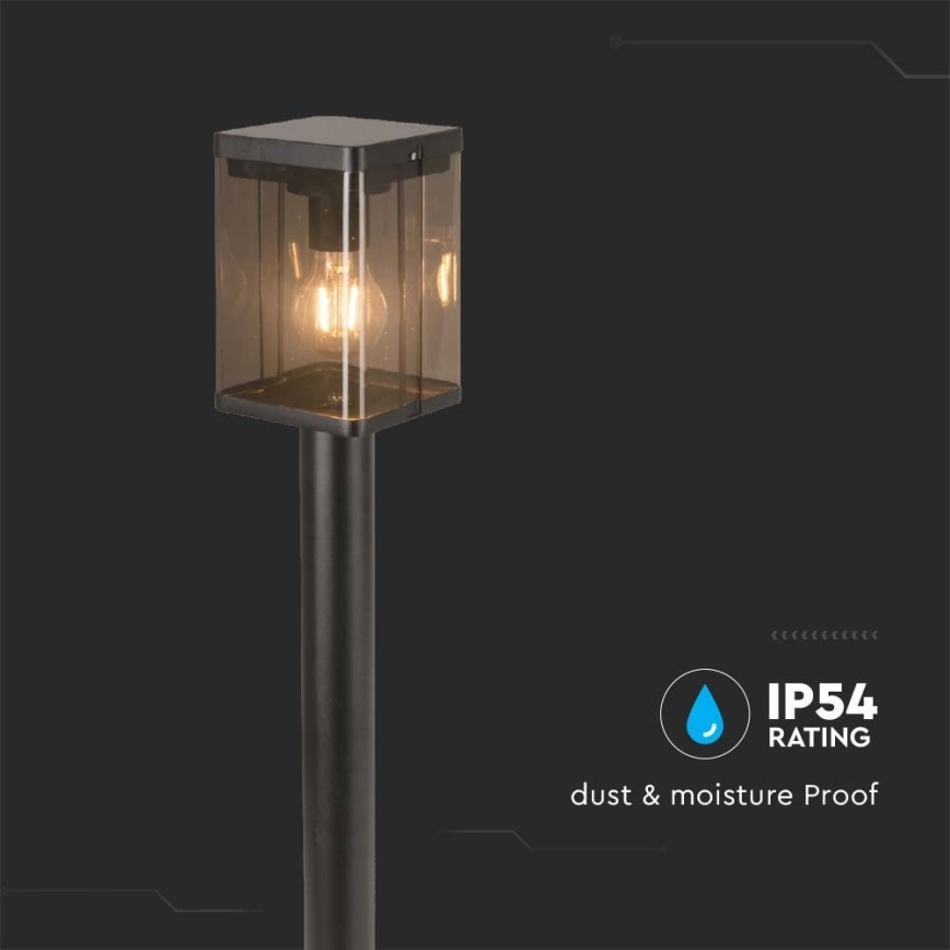 Candeeiro exterior solar LED com sensor LED/2,5W/3,7V 3000K IP54 preto