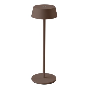 Candeeiro exterior táctil LED com regulação e recarregável LED/2W/5V 4400 mAh IP54 castanho