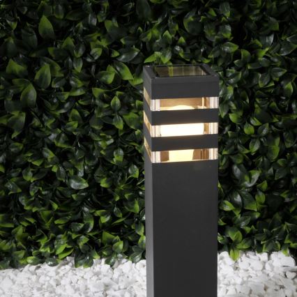 Candeeiro exterior TEKSAS 1xE27/12W/230V IP44 44 cm grafite