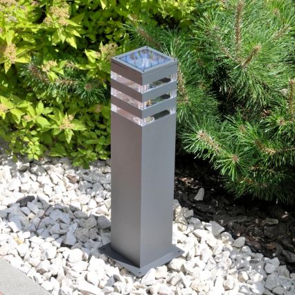 Candeeiro exterior TEKSAS 1xE27/12W/230V IP44 44 cm grafite