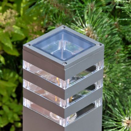 Candeeiro exterior TEKSAS 1xE27/12W/230V IP44 44 cm grafite