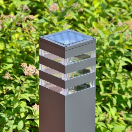 Candeeiro exterior TEKSAS 1xE27/12W/230V IP44 44 cm grafite