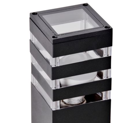 Candeeiro exterior TEKSAS 1xE27/12W/230V IP44 44 cm grafite