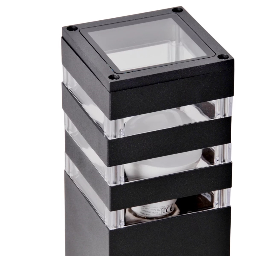Candeeiro exterior TEKSAS 1xE27/12W/230V IP44 44 cm grafite