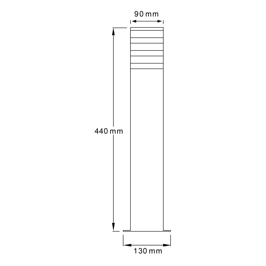 Candeeiro exterior TEKSAS 1xE27/12W/230V IP44 44 cm grafite