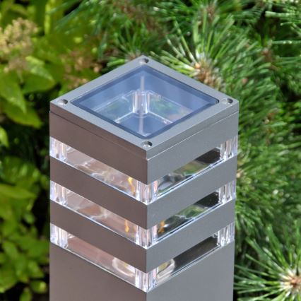 Candeeiro exterior TEKSAS 1xE27/12W/230V IP44 74 cm grafite