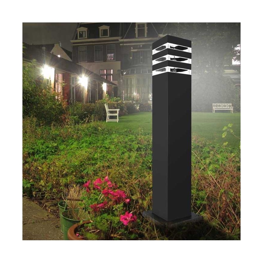 Candeeiro exterior TEKSAS 1xE27/12W/230V IP44 74 cm grafite