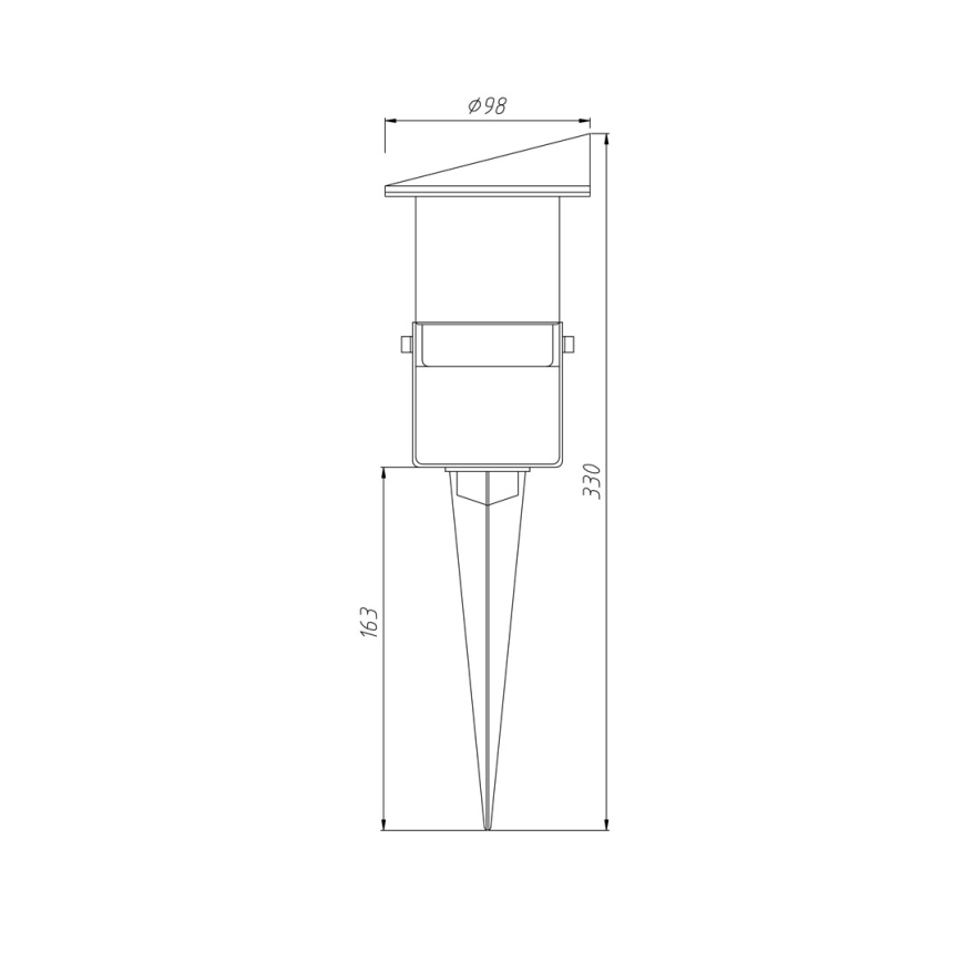 Candeeiro exterior VILO 1xGU10/60W/230V IP65 preto