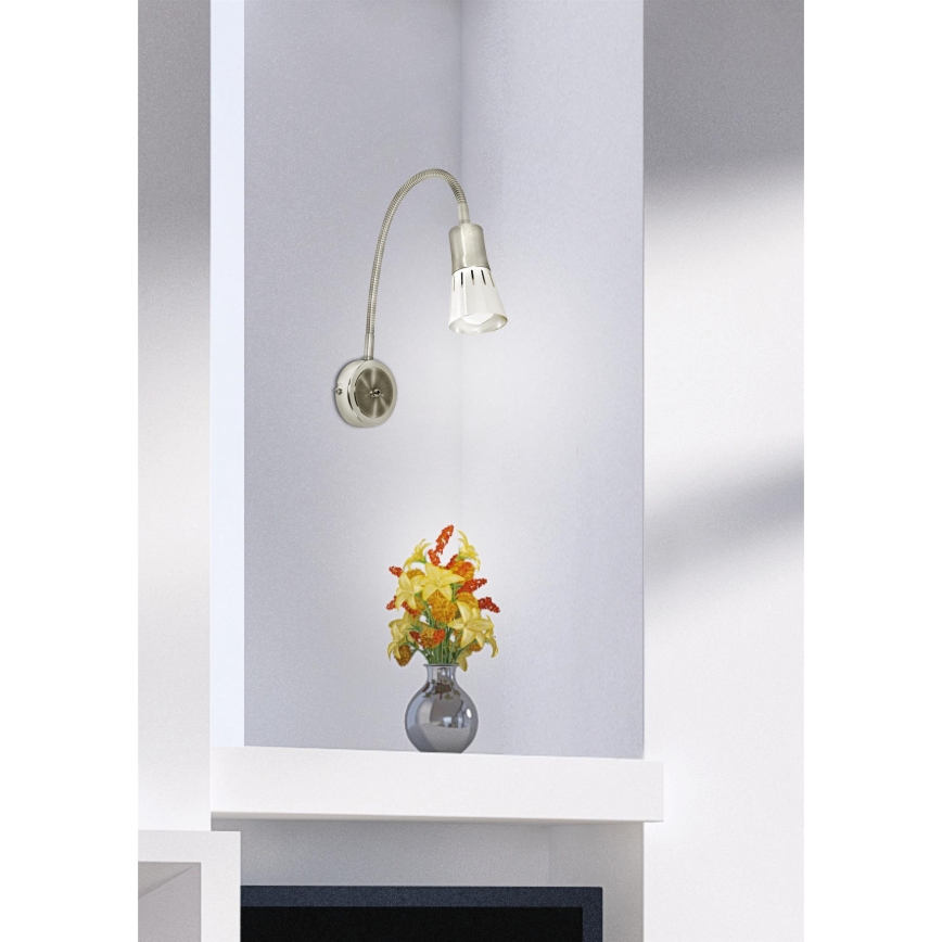Candeeiro flexível ARENA 1xE14/40W/230V cromo mate
