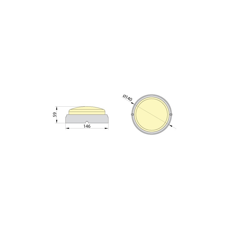 Candeeiro industrial para o teto LED FIDO LED/12W/230V IP65