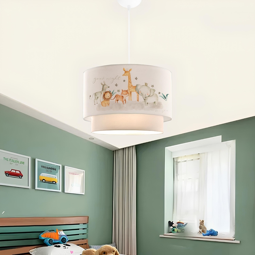 Candeeiro Infantil CANDY 1xE27/40W/230V branco/castanho
