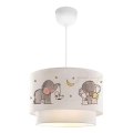 Candeeiro infantil CANDY 1xE27/40W/230V branco/cinza