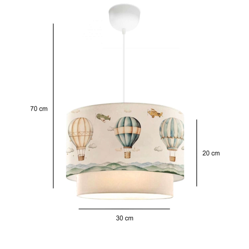 Candeeiro infantil CANDY 1xE27/40W/230V branco/colorido