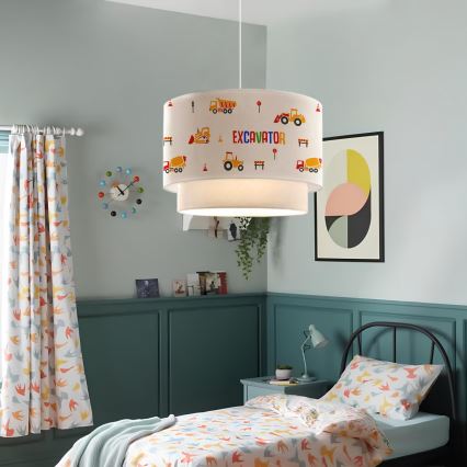 Candeeiro Infantil CANDY 1xE27/40W/230V branco/laranja